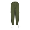 thumbnail image 4 of LSLJS Women's Casual Pants Cowboy Pocket Straight Cylinder Overalls Solid Color, 4 of 6