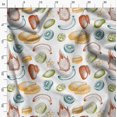 thumbnail image 3 of Soimoi White Poly Georgette Fabric Mix Fruits Printed Fabric 1 Yard 52 Inch Wide, 3 of 6