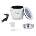 thumbnail image 1 of 1L Electric Rice Cooker Multi Use Heating Lunch Box Cooking Machine Meal Steamer Soup Pot Porridge for Travel RV Car 24V, 1 of 8