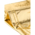 thumbnail image 5 of INSPIRE CHIC Hauts Courts Métalliques à Manches Longues Zippés pour Femmes Or TP, 5 of 5