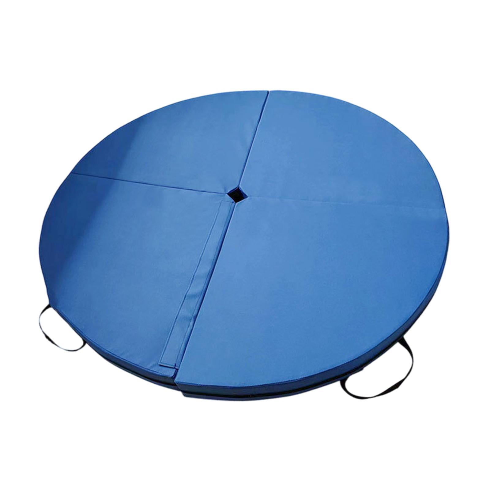 maskred Pole Dance Mat with Carry Handles Folding Thick Yoga Mat Crash Pad for Women Blue