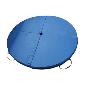 Maskred Tapis de danse Pole avec poignées de transport Tapis de yoga pliant épais Pad pour femmes bleu