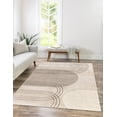 thumbnail image 4 of La Dole Rugs beige cream geometric arc runner rug 3x5 living room bedroom modern carpet Turkey, 4 of 5