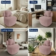 thumbnail image 5 of Modern Swivel Accent Chair with Storage - Soft Smooth Upholstery - Ergonomic Bucket Seat - 360° Rotating Lounge Chair, High Weight Capacity, Easy Assembly for Living Room, Bedroom, Office, 5 of 5