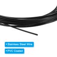thumbnail image 4 of Unique Bargains 65.6 Feet Picture Hanging Wire, Coated Cable 304 Stainless Steel Rope Black 0.08' Dia., 4 of 6