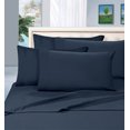 thumbnail image 2 of Mocassi ® 1500 Thread Count Brushed Microfiber Prestige Collection Luxury Bed Sheets Set , Queen, Navy, 2 of 2