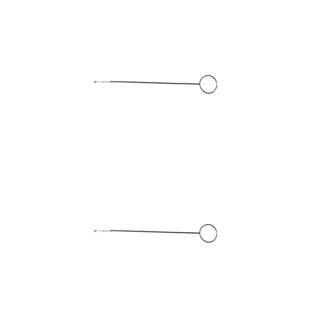 Baohd Stainless Steel Crochet Hook Portable Hand Held Ergonomic Professional Reusable Sewing Shop Weaving Needles Tool Short 2Set