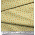 thumbnail image 2 of Soimoi Polyester Crepe Fabric French Horn Musical Instrument Printed Craft Fabric by The Yard 52 Inch Wide, 2 of 3