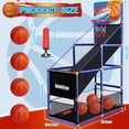 thumbnail image 2 of Ensemble de Jeu de Basketball Arcade pour Enfants, Jouets Garçon Panier de Basketball avec 4 Ballons pour 3 à 12 Ans, Hauteur Réglable avec Pompe et Filet de Rangement pour Jeux Sportifs Intérieurs Extérieurs pour Enfants, C, 2 of 6