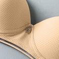 thumbnail image 4 of Kcodviy Women Lace Back Button one Shoulder Bras for Women Shaping Cup Adjustable Shoulder Women Bras Wireless Padded Strap Large Size Underwire Running Sports Bra, 4 of 7