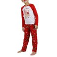 thumbnail image 3 of Kmbangi Christmas Family Pajamas Set, Deer Print Round Collar Tops+Trousers, 3 of 9