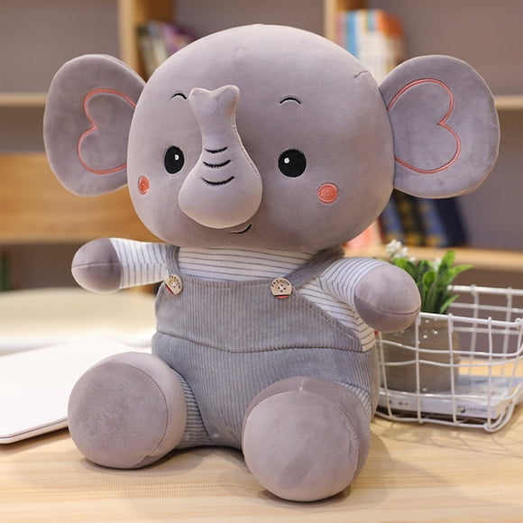 Pisexur Plush Toys Rompers Baby Elephant Stuffed Toy Simulation Doll Exquisite Gift,Birthday gifts for kids