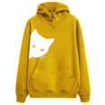 thumbnail image 1 of Chandail à Capuchon à Capuche pour Femmes, Chandail à Manches Longues avec Motif de Chat, Chandail en Molleton à Capuche, Hauts à Manches Longues pour Femmes, 1 of 4