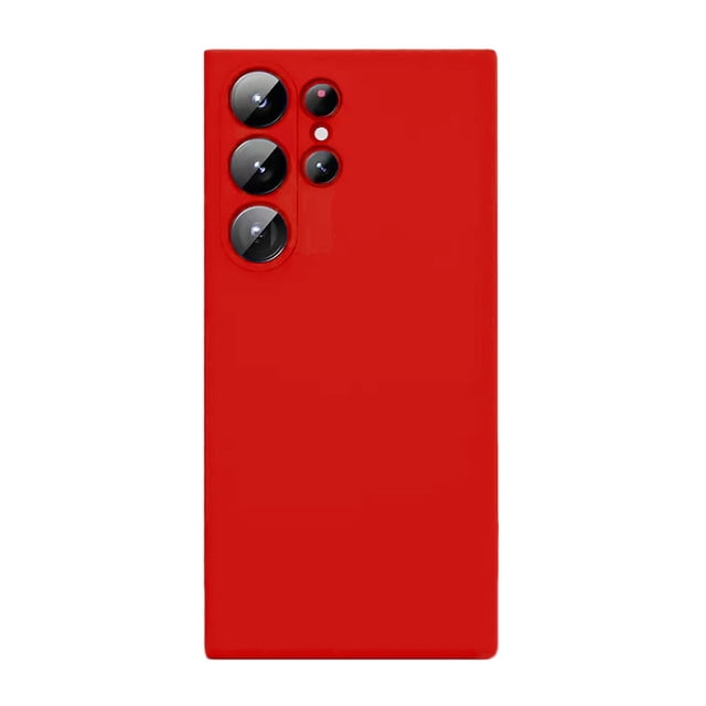 PANDACO Soft Shell Matte Red Case for Samsung Galaxy S24 Ultra
