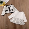 thumbnail image 2 of Gupgi Baby Girl Autumn Long Sleeve Patchwork A-Line Dress+Plaid Coat,2pcs Set, 2 of 6