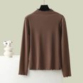 thumbnail image 2 of Kaemgyyd Long Sleeve Tops for Women Fall Winter Thermal Warm Base Layer Undershirt Ribbed Knit Crew Neck Tee Clothes, 2 of 4