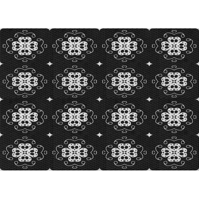 Ahgly Company Tapis d'Intérieur Rectangulaire Transitionnel Noir Nuit Lavable à la Machine, 2 Pieds x 5 Pieds