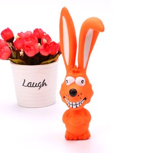 LSLJS Dog Toys Soft Rubber Dog Toys Puppy Chew Toy Squeaky Toy Fetch Play Animal Ball Toy, Pet Dog Toys Naughty Dogs Cute Rabbit Dogs Voice Latex Products Molar Toys