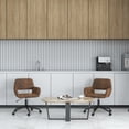 thumbnail image 2 of Homy Casa Chaise de Réception à Hauteur Réglable - Fauteuil Pivotant Rembourré Moderne pour Affaires, Suède Brun, 2 of 6