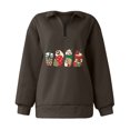 thumbnail image 4 of 2023 Chandails à Capuche de Noël pour Femmes Mode Décontractée Col à Revers Manches Longues T-Shirt Ample Blouse Chandail Hauts en Liquidation, 4 of 5