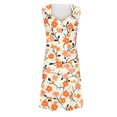 thumbnail image 4 of Ovzne Robes d'Été pour Femmes Robe d'Été Mode Femme Couleur Unie Poche Sans Manches Col en V Robe Maxi Grande Taille Imprimée Liquidation, 4 of 5
