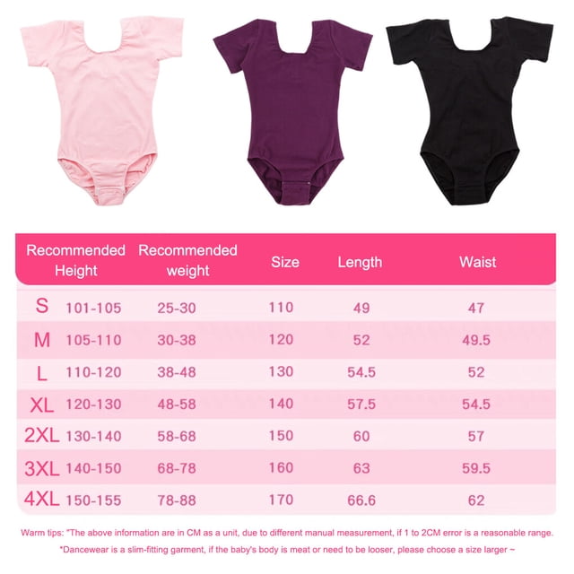 Tenue de Danse Extensible pour Enfants, Douce pour la Peau, Classique et Confortable, Justaucorps à Col Rond, Combinaison, Tenue de Danse Douce, Léotard, Violet, P