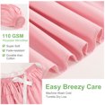 thumbnail image 3 of PiccoCasa Polyester Brushed Bed Skirt with Elastic Dust Ruffles 16" Drop, Full Pink, 3 of 8