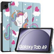 8.7/11-inch Tablet Case for Samsung Galaxy Tab A9 (SM-X110/SM-X115)/A9 plus (X210/SM-X216/SM-X218) with Wake-Up Function, Tri-fold Colorful Tablet Case
