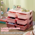 thumbnail image 4 of Qaba 3 Tier Kids Toy Organizer with 6 Plastic Storage Bins, Pink, 4 of 10