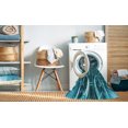 thumbnail image 2 of Ahgly Company Machine Washable Indoor Square Transitional Dark Turquoise Green Area Rugs, 4' Square, 2 of 7