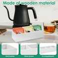 thumbnail image 2 of MesaSe Tea Bag Organizer Black Wooden Tea Bag Holder  Tea Storage Containers with 3 Slots  Sugar Packet Holder  Tea Bag Caddy Box for Countertop, 2 of 10