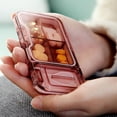thumbnail image 4 of HOARBOEG Travel Vitamin Organizer 4 Compartments Portable Vitamin Organizer Small And Unique Shape Easy To Carry Large Space Capacity Suitable For Outdoor Travel, 4 of 8