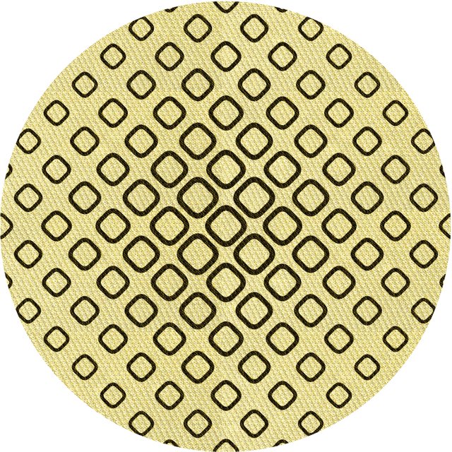 Ahgly Company Tapis Rond Lavable en Machine Intérieur Transitionnel Jaune Soleil, 4 Pieds Rond