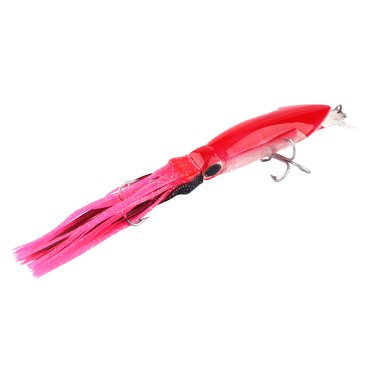 Leurres de Calmar, 24cm/40g Leurres de Pêche Appât Calmar Hameçon Triple Confort Ultime