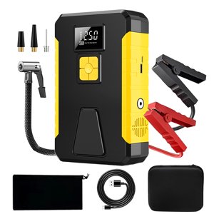 FOXSUR FOXSUR FJS-950 All-in-One Car Jump Starter and Air Compressor with 26800mAh Power Bank, Emergency SOS Light, and Digital Display for Vehicles, Bikes, and More