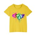 thumbnail image 2 of LSLJS T-shirt en Coton pour Garçons et Filles, Mode Mignon Col Rond Imprimé Tee Manches Courtes, Vêtements d'Été pour Filles, 2 of 5