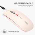 thumbnail image 4 of Souris Sans Fil Bluetooth Rechargeable Souris Silencieuse Double Mode (Bluetooth 5.1 + 2.4G) avec Récepteur Nano, 4 of 6