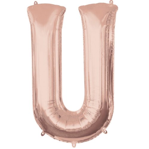 Amscan 3658401 Supershape Letter 'U' Or Rose