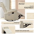 thumbnail image 3 of Korser Swivel Rocker Recliner Chair for Small Spaces Chenille for Living Room,Beige, 3 of 7