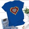 thumbnail image 2 of Hauts d'Été pour Femmes 2023 Femmes Décontracté Imprimé Manches Courtes Col Rond T-Shirt Ample Blouse Hauts, 2 of 3