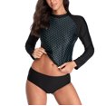 thumbnail image 3 of BeautyIn Maillot de Bain à Manches Longues pour Femme avec Imprimé Rash Guard avec UPF 50+, 3 of 7