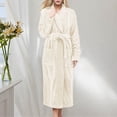 thumbnail image 2 of 2025 Robes for Women Long Robe and Slippers Set Women Cotton Cloth Robes for Plush Robe for Women Knee Length Women Plus Size Bathrobe Women's Robes Bath Towels Comfortable Women's, 2 of 4