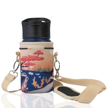 Made Easy Kit Porte-Bouteille d'Eau en Néoprène avec Bandoulière Ajustable pour Isolant et Transport Contenant d'Eau Gourde Cantine Flasque Disponible en 5 Tailles