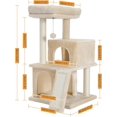 thumbnail image 2 of Cat Tree es Cat Tower with Dual Condos for Indoor Cats Plush Cat House with Padded Perch Scratching Ramp and Posts and Replaceable Balls-, 2 of 7