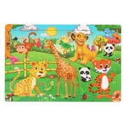 Wooden Dinosaur Puzzle 30 Piece , Early Learning Jigsaw Puzzle with Brain Development, Wooden Puzzles for Travel with Safe Rounded Corners