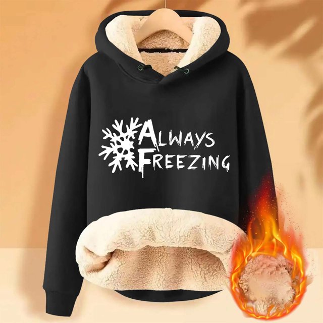 Birdeem Sweat à Capuche d'Hiver Chaud pour Femmes avec Poche Manches Longues