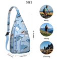 thumbnail image 3 of Shark Week Special Sling Backpack - Multiple Shark Species Educational Print, 3 of 4