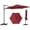 Wine, variant on Gymax 10 FT Outdoor Cantilever Umbrella w/360-Degree Rotation Air Vent Cross Base Included Patio Beige