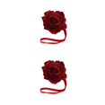 thumbnail image 2 of QualitChoice Curtain Tieback Punch-free Stylish Flower Shape Decorative Replacement Home Buckle Fastener Ornament Accessories Red 2PCS, 2 of 6