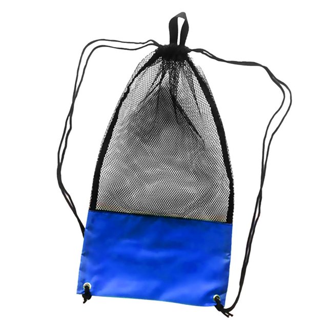 Mesh Drawstring Bag, Scuba Diving Swimming Snorkeling Gear Holds , , Snorkel